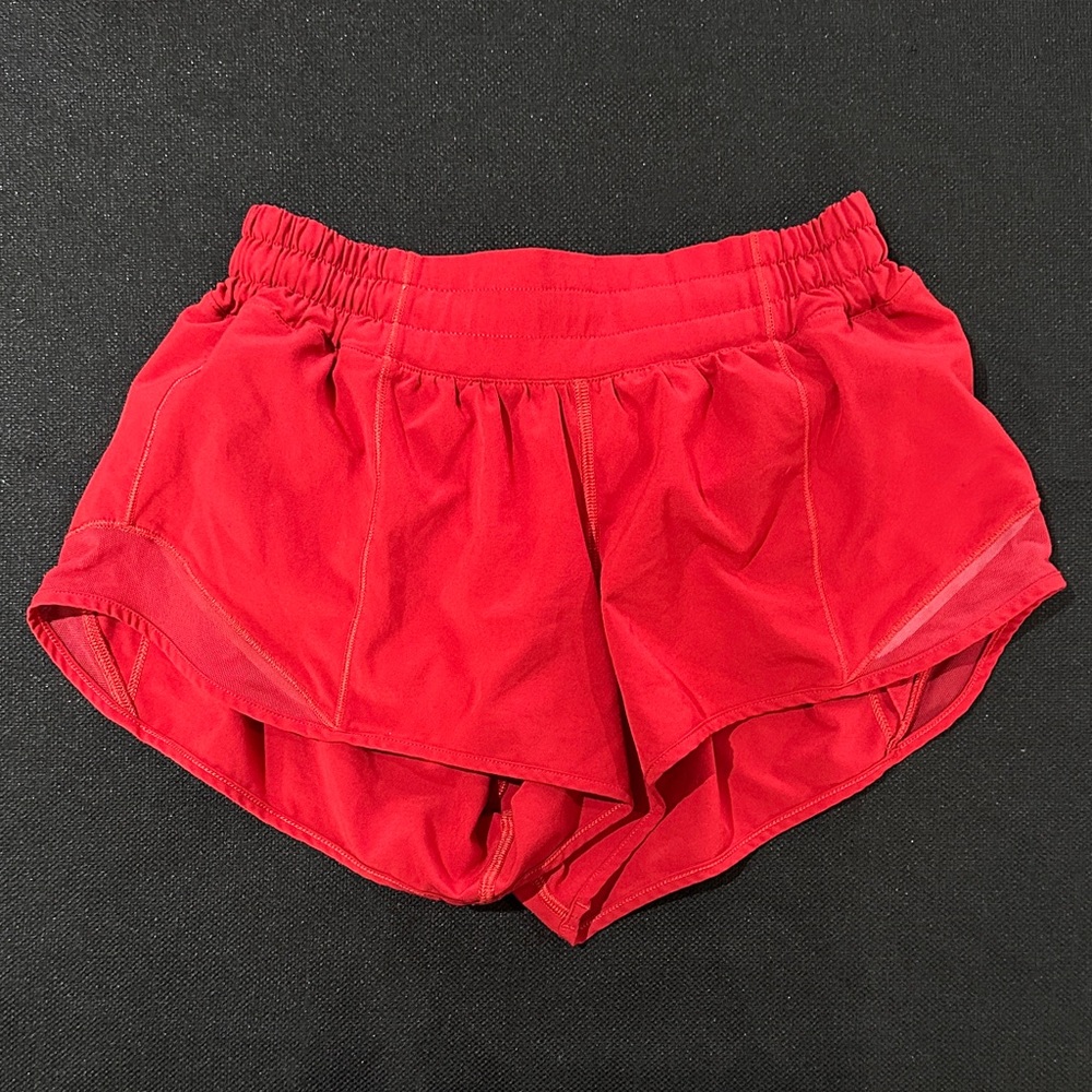 lululemon athletica Vibrant Red Hotty Hot Shorts